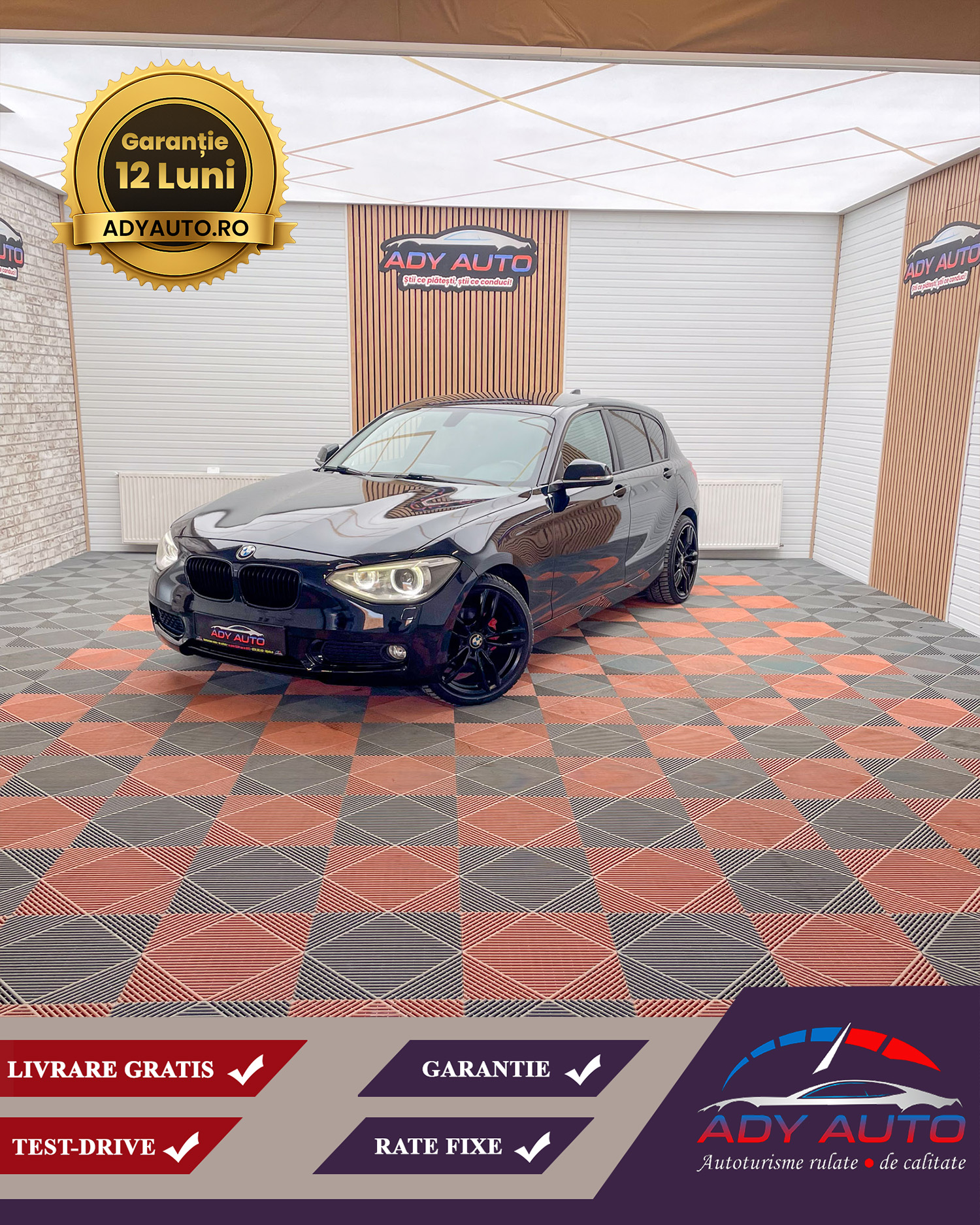 PROMOTIE . BMW Seria 1.RAR + ITP .Livrare Gratis In Toata Tara . Garantie 12 Luni . Km Certificati . Buy Back ( Schimburi Auto ) 