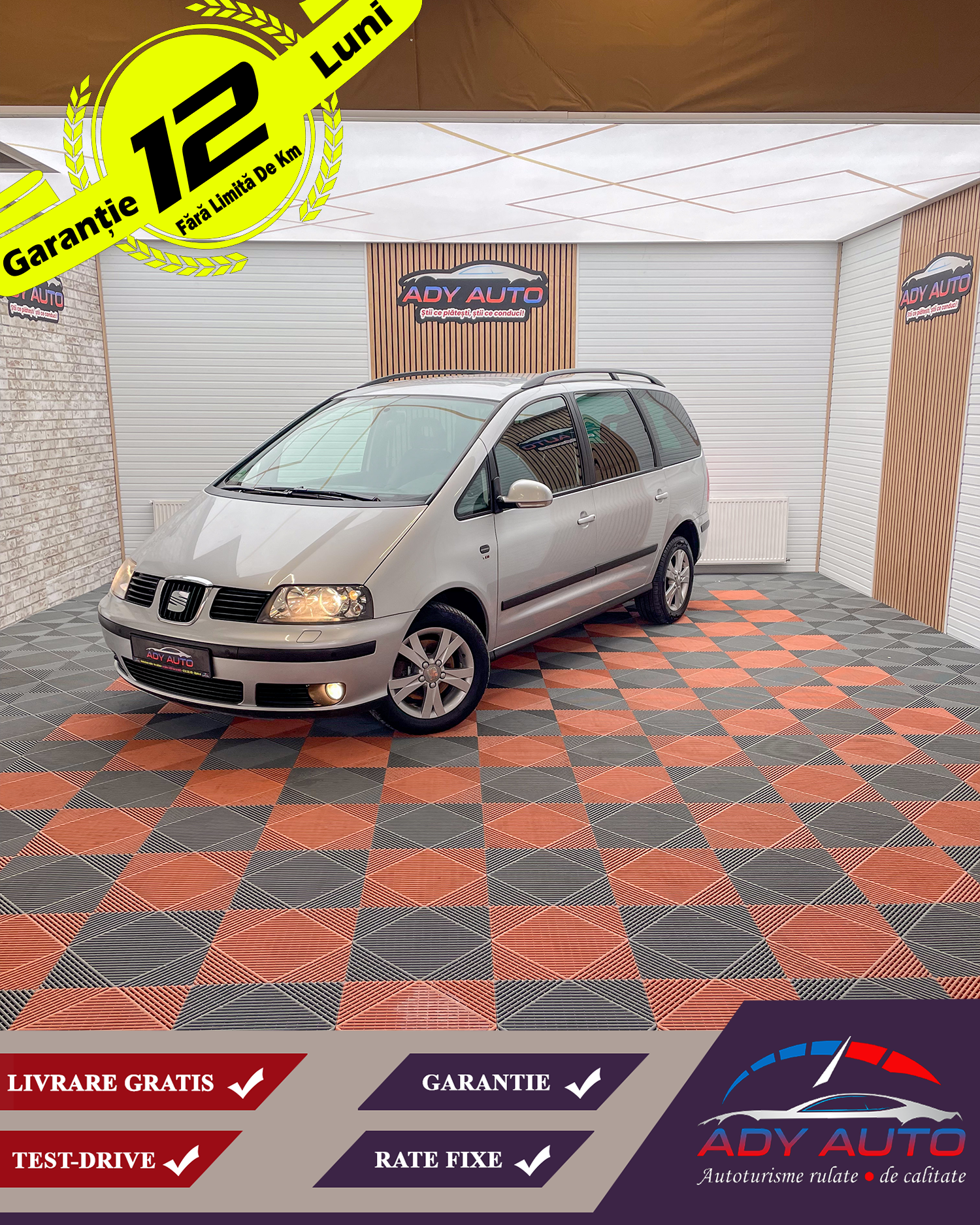 SEAT ALHAMBRA "Best Of Vigo", 7 LOCURI, 2010/05, RAR + ITP . Garantie 12 Luni, Buy-back, Rate Fixe