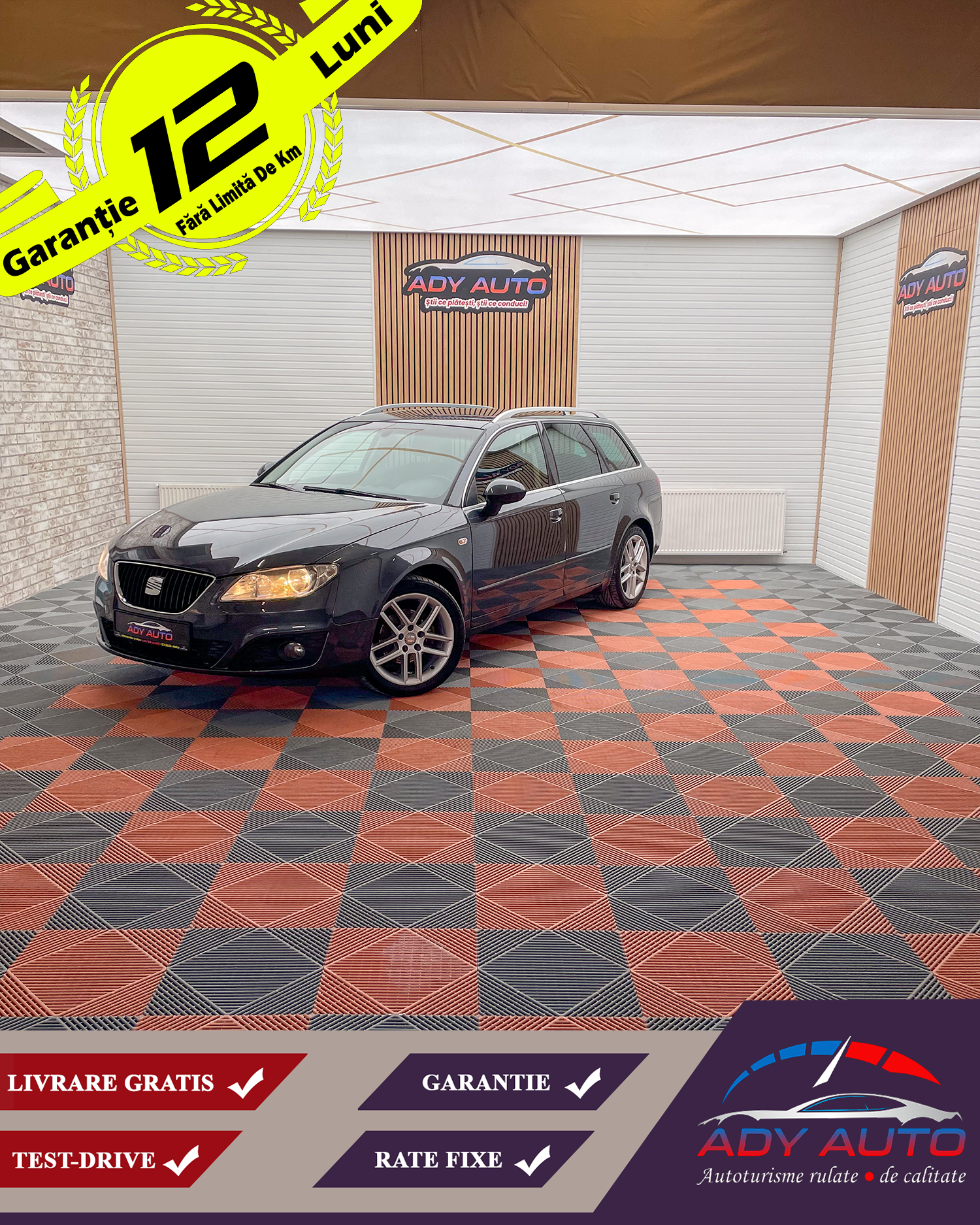 SEAT EXEO 2.0Diesel, Euro 5, RAR + ITP . Garantie 12 Luni, Buy-back,Rate Fixe