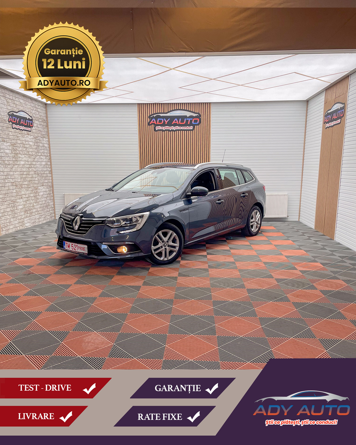 Renault Megane 1,5 DCI . An 2019. Cutie Automata . RAR+ITP. Garantie 12 Luni. Buy-Back. Nr De Probe. Livrare In Toata Tara