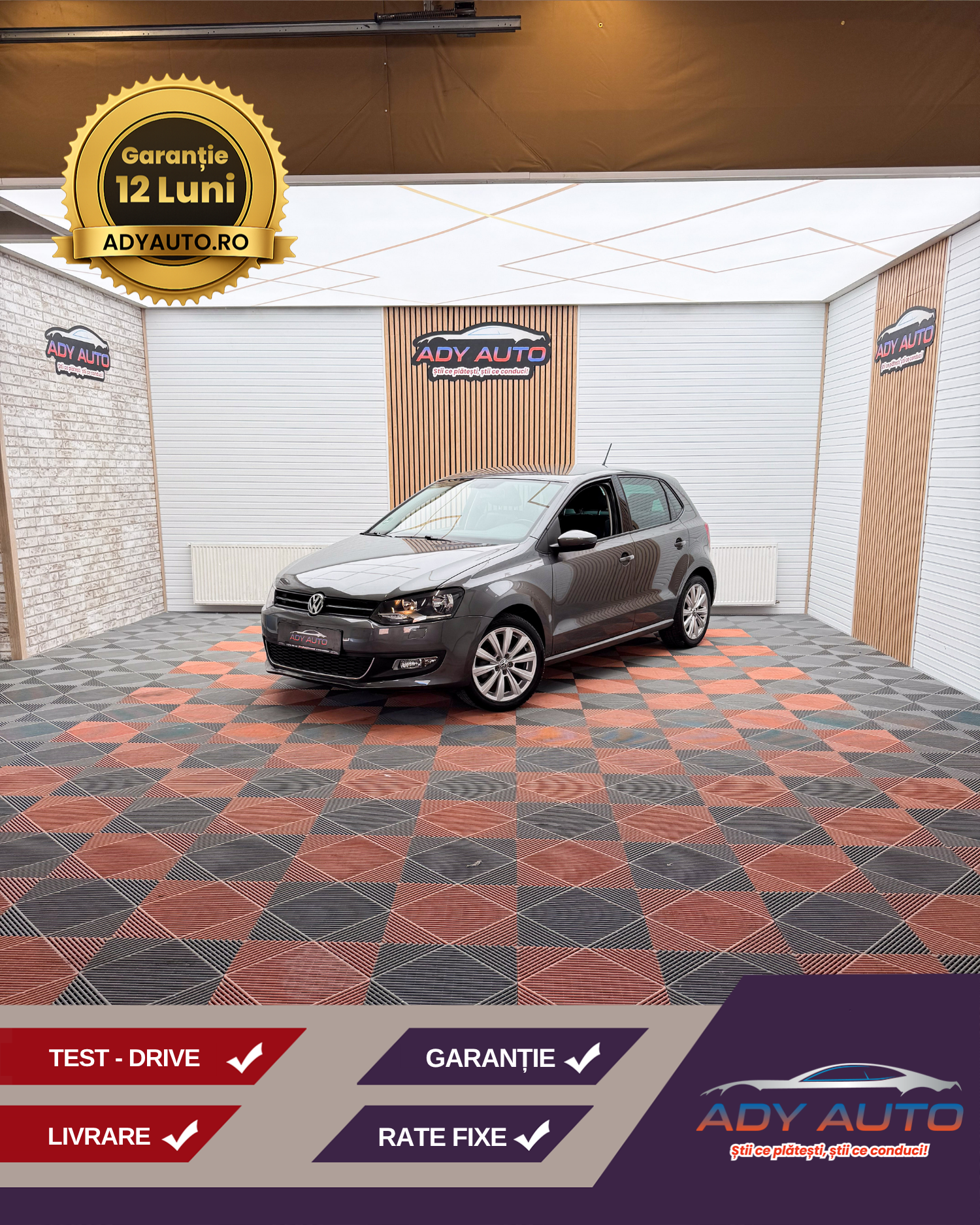 VW POLO . 1,4 Benzina . 129 000 Km . 4/5 Usi . RAR+ITP . Rate Fixe Si Fara Avans . Garantie 12 Luni . Buy-Back . Test-Drive