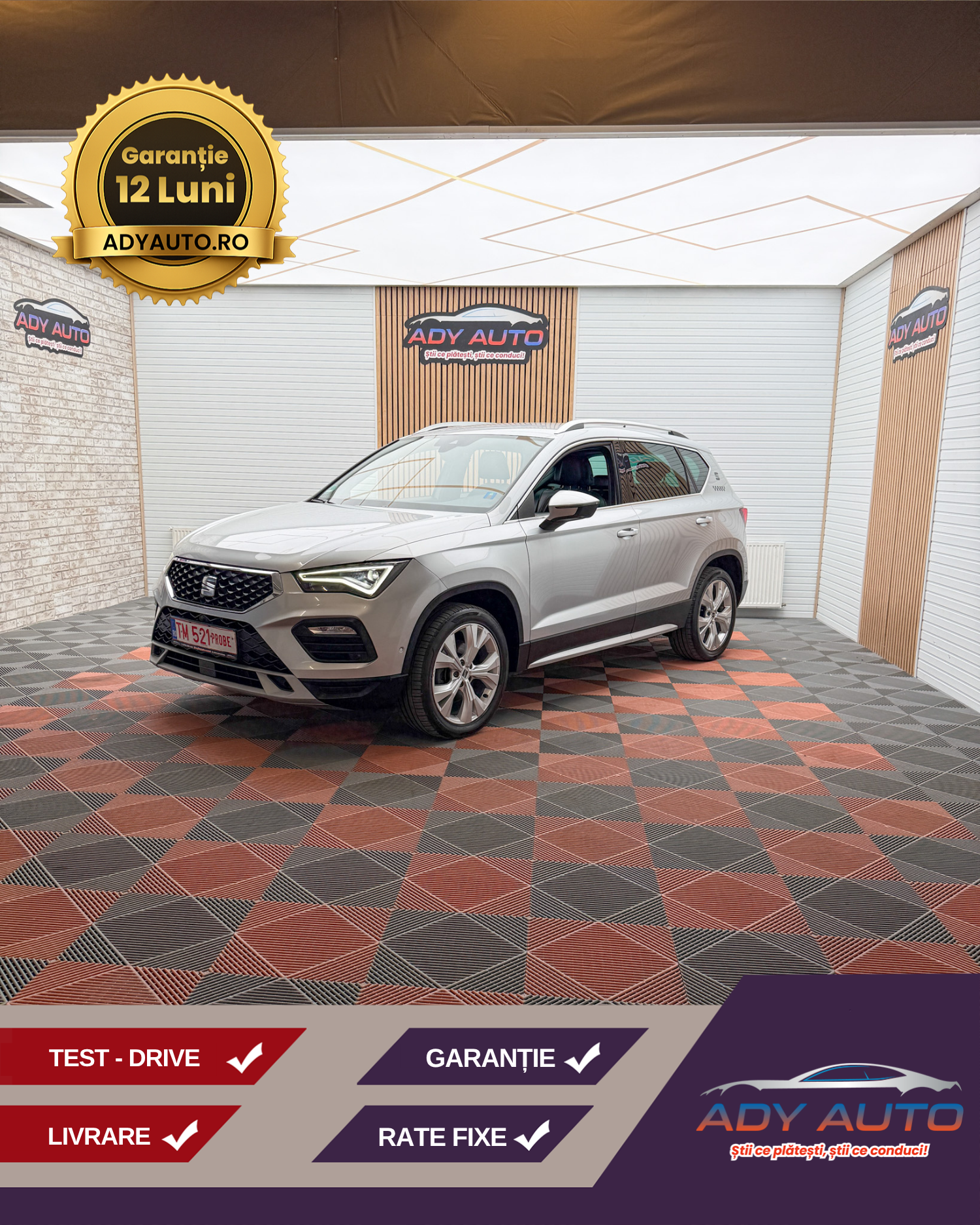 SEAT ATECA X-XPERIENCE 2,0 TDI 150 Cp . AN 17.12.2020 . Cutie Automata+ Padele . Virtual Cockpit ( Ceasuri Digitale )